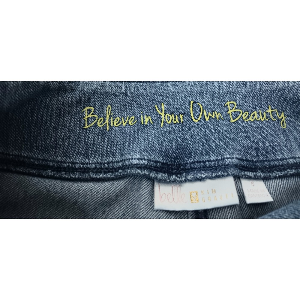 Belle by Kim Gravel Jeans Women's Size 6 Crop Zip Ankle Blue Denim Pre-owned - Picture 7 of 14